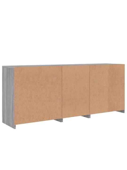 Senkki led-valoilla harmaa sonoma 181,5x37x67 cm