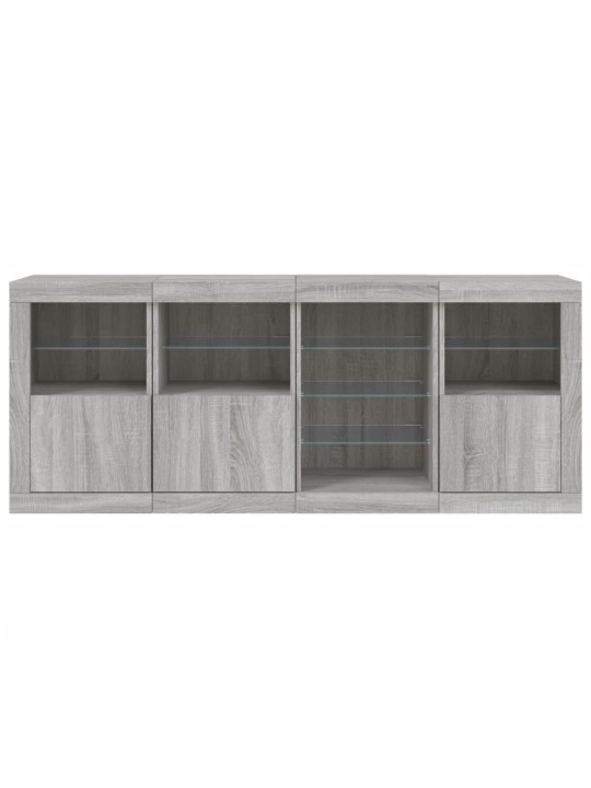 Senkki led-valoilla harmaa sonoma 164x37x67 cm