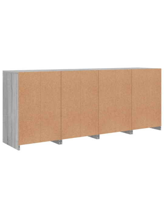 Senkki led-valoilla harmaa sonoma 164x37x67 cm
