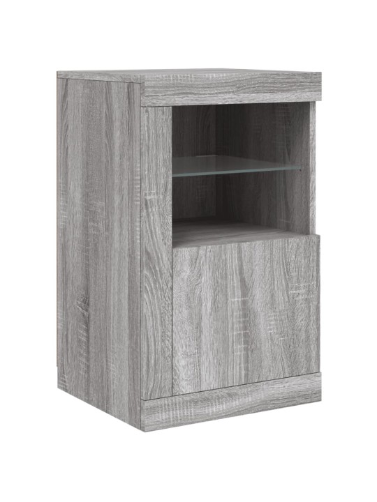 Senkki led-valoilla harmaa sonoma 164x37x67 cm