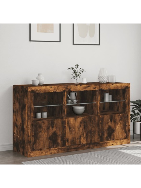 Senkki LED-valoilla savutammi 123x37x67 cm