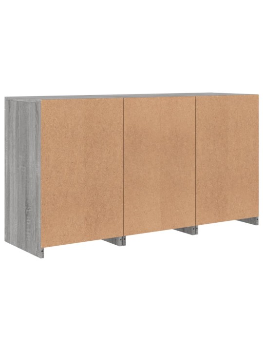 Senkki led-valoilla harmaa sonoma 123x37x67 cm