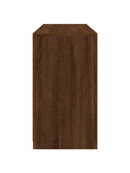Senkki led-valoilla ruskea tammi 123x37x67 cm