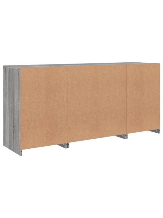 Senkki led-valoilla harmaa sonoma 142,5x37x67 cm