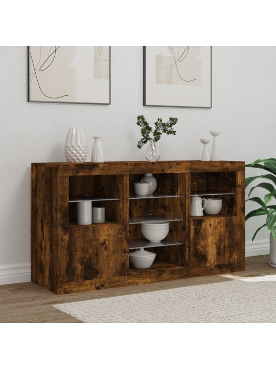 Senkki LED-valoilla savutammi 123x37x67 cm