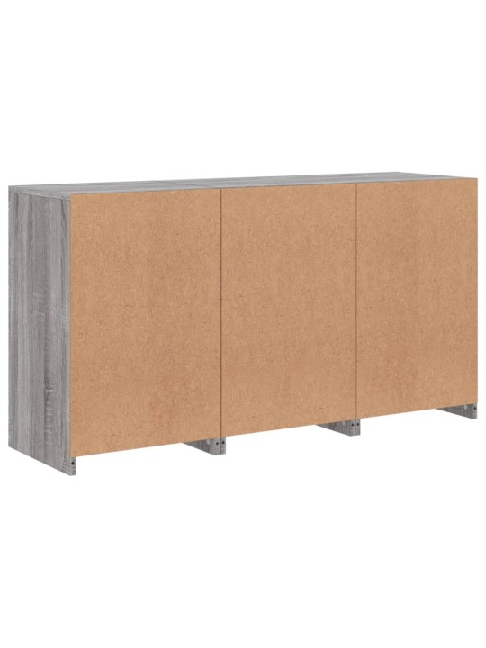 Senkki led-valoilla harmaa sonoma 123x37x67 cm