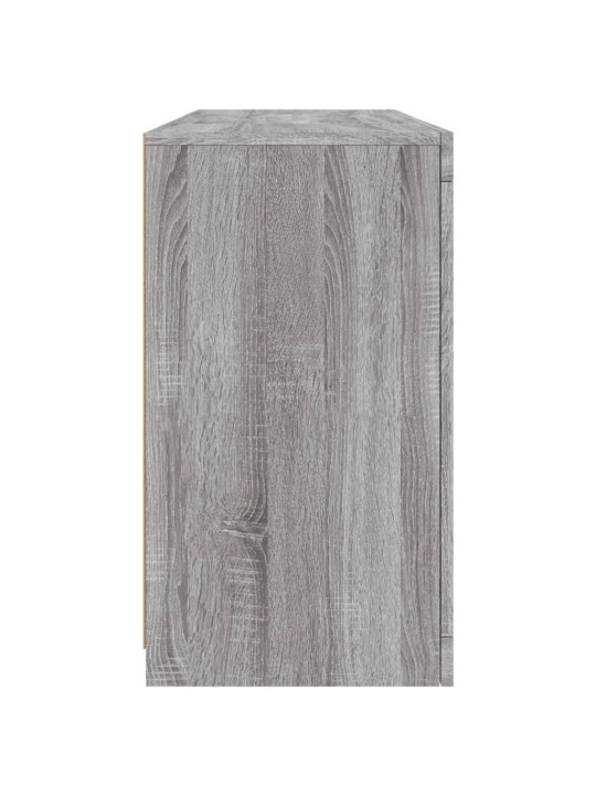Senkki led-valoilla harmaa sonoma 142,5x37x67 cm