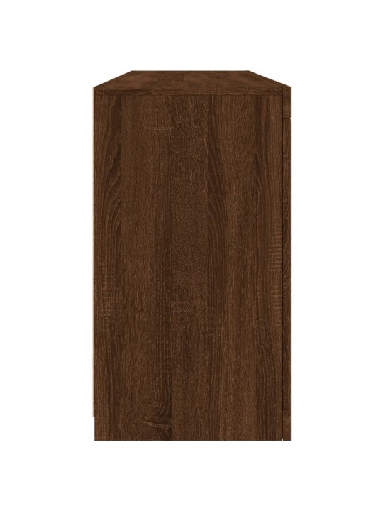 Senkki led-valoilla ruskea tammi 163x37x67 cm