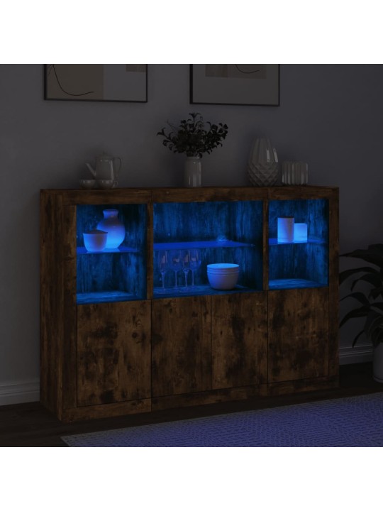 Senkit LED-valoilla 3 kpl savutammi tekninen puu