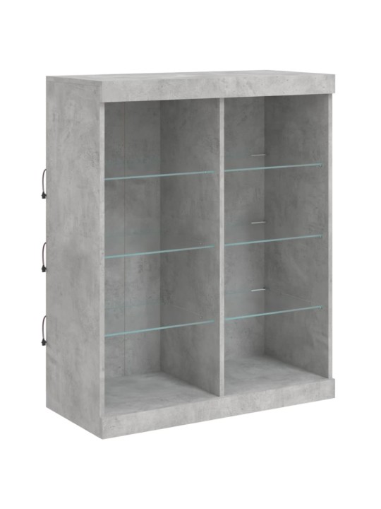 Senkit led-valoilla 3 kpl betoninharmaa tekninen puu