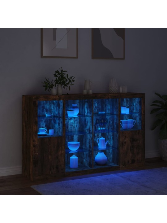 Senkit led-valoilla 3 kpl savutammi tekninen puu