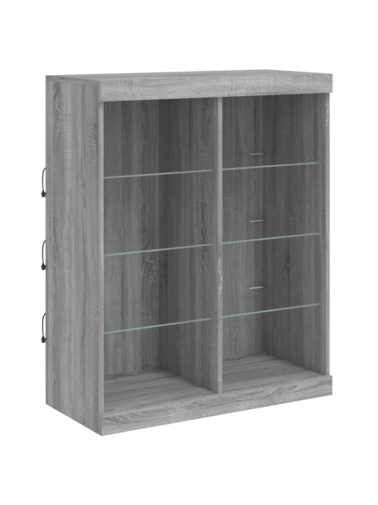 Senkit led-valoilla 3 kpl harmaa sonoma tekninen puu