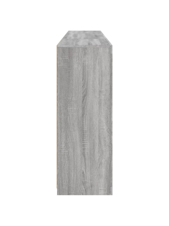 Senkki led-valoilla harmaa sonoma 202x37x100 cm