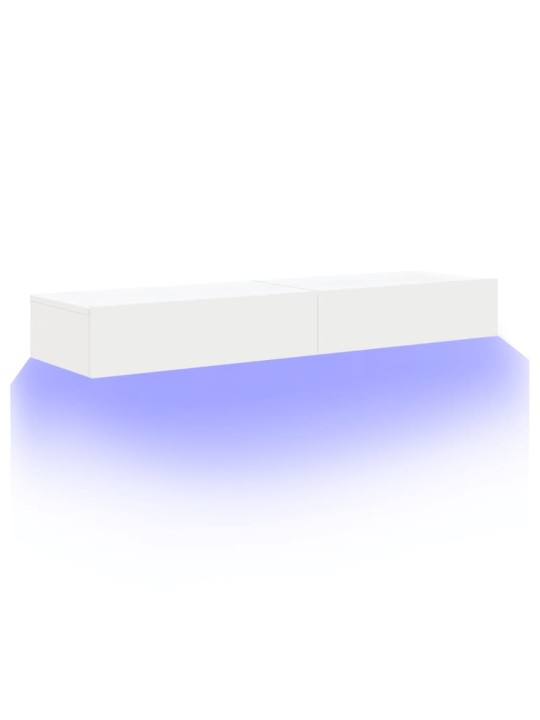 TV-tasot LED-valoilla 2 kpl valkoinen 60x35x15,5 cm