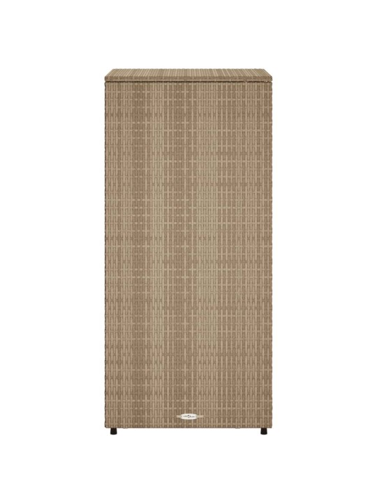 Puutarhan säilytyskaappi beige 50x55x115 cm polyrottinki