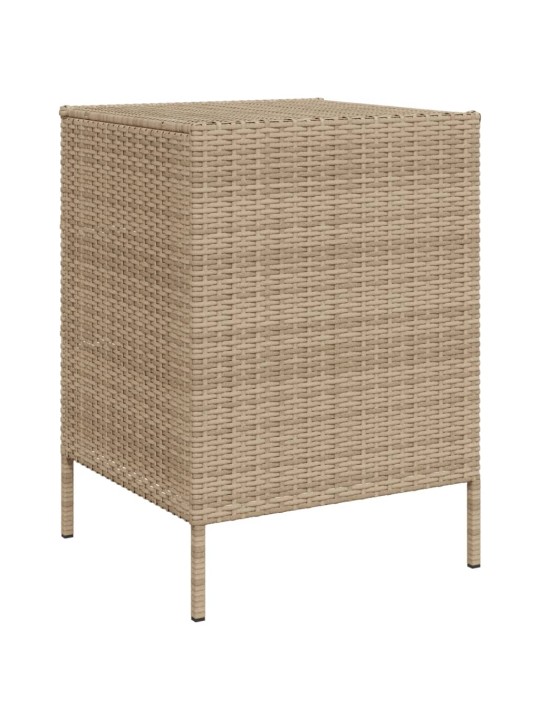 Puutarhan säilytyskaappi beige 55x59x80 cm polyrottinki