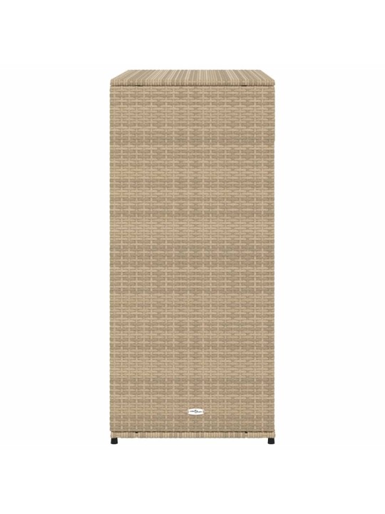 Puutarhan säilytyskaappi beige 105x55x113 cm polyrottinki