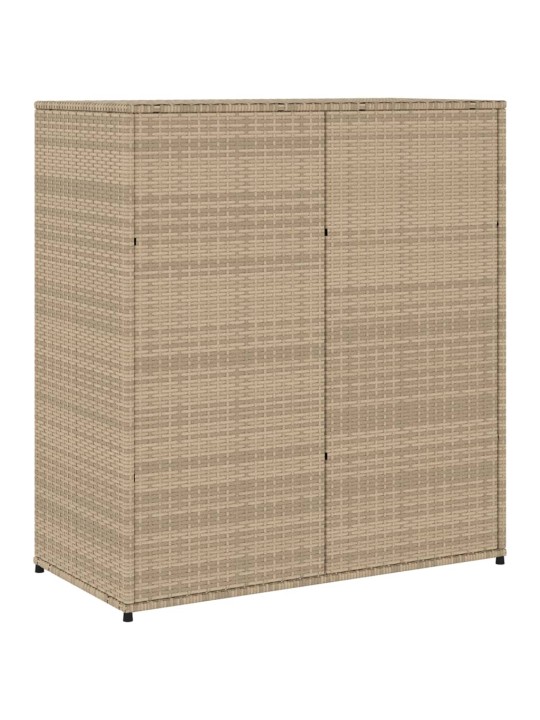 Puutarhan säilytyskaappi beige 105x55x113 cm polyrottinki