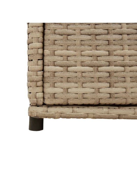 Puutarhan säilytyskaappi beige 105x55x113 cm polyrottinki