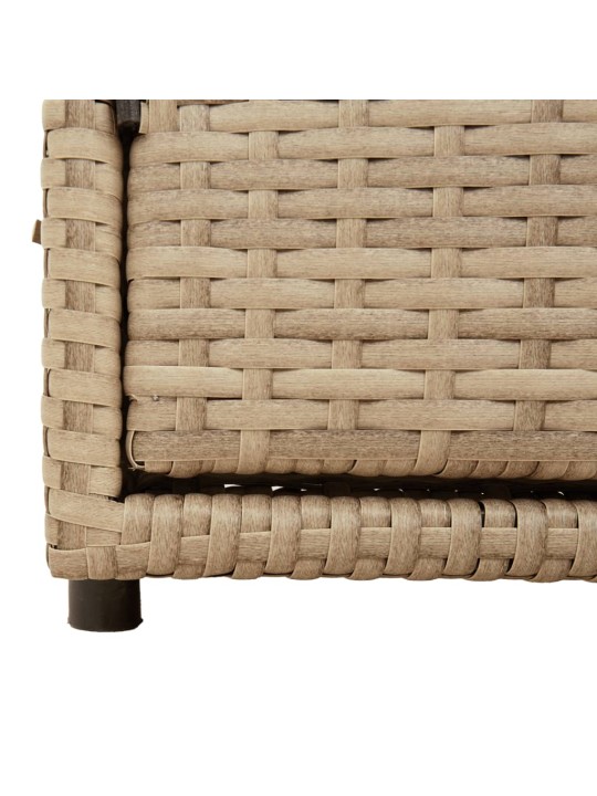 Puutarhan säilytyskaappi beige 110x55x60,5 cm polyrottinki