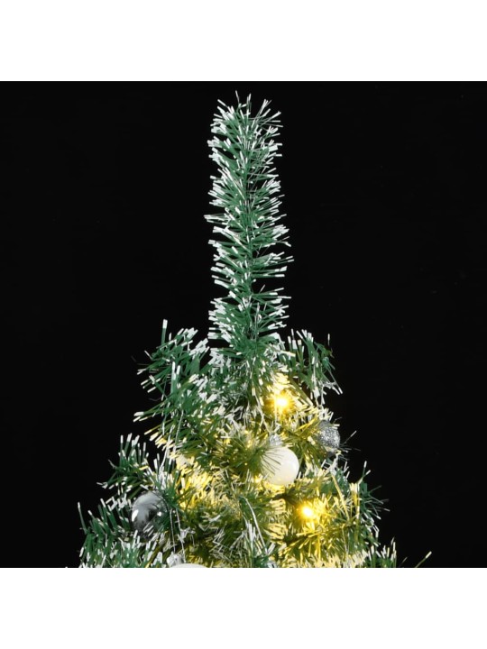 Tekojoulukuusi 300 LED-valoa joulupallot ja lumihuurre 180 cm