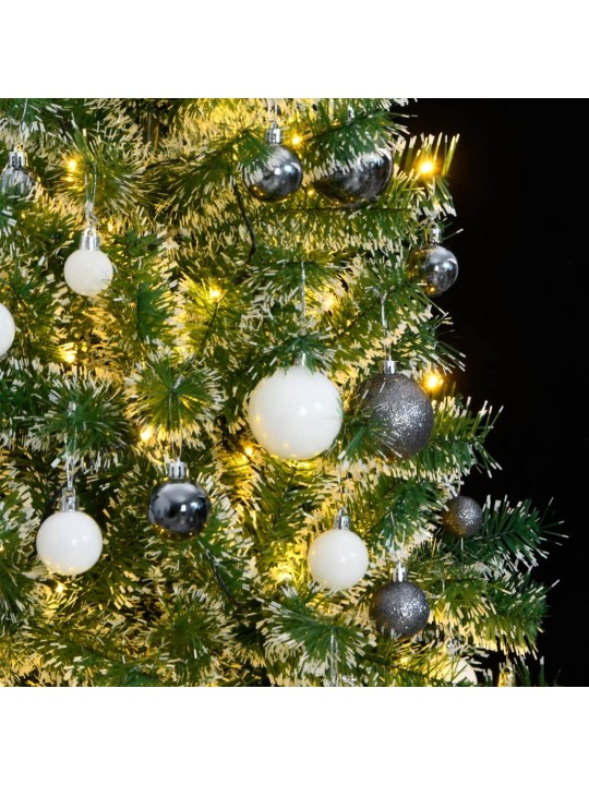 Tekojoulukuusi 300 LED-valoa joulupallot ja lumihuurre 180 cm