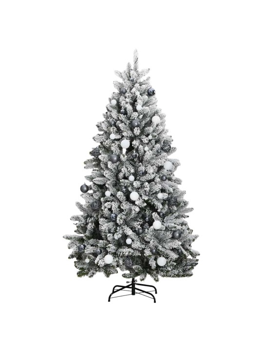 Tekojoulukuusi saranoilla 300 LED-valoa ja joulupalloa 180 cm