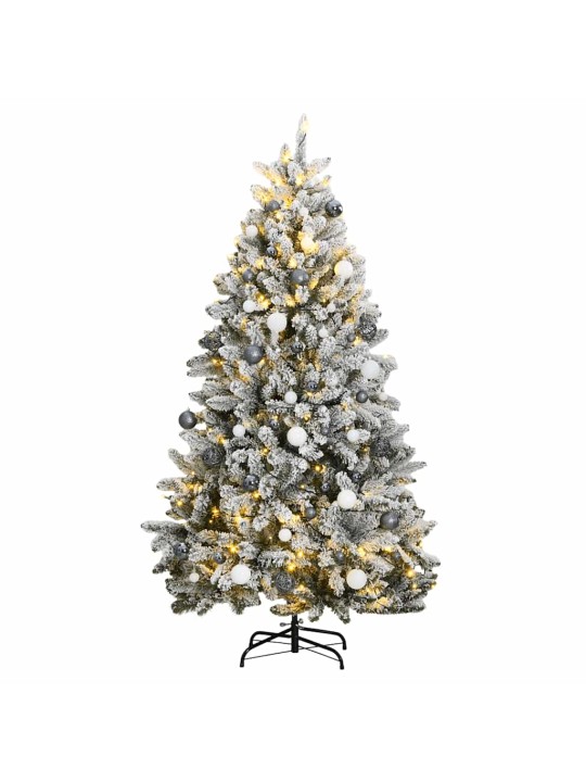 Tekojoulukuusi saranoilla 300 led-valoa ja joulupalloa 300 cm
