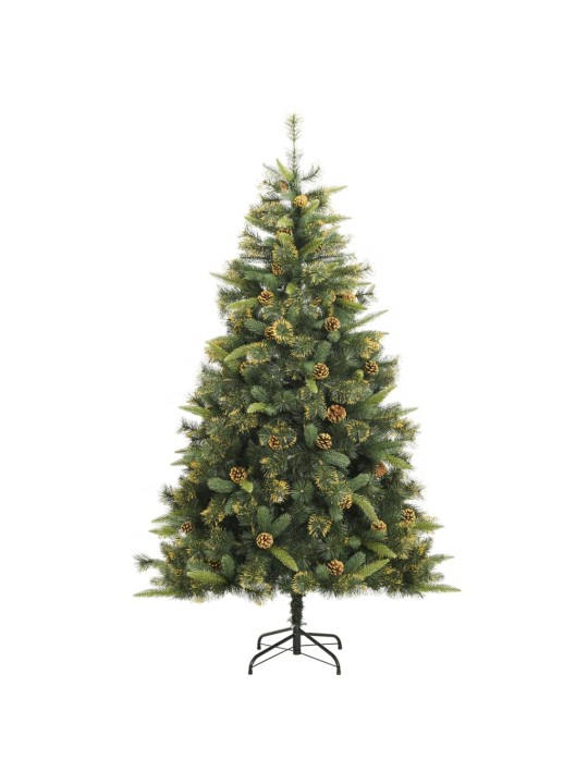 Tekojoulukuusi saranoilla 300 LED-valoa ja joulupalloa 210 cm