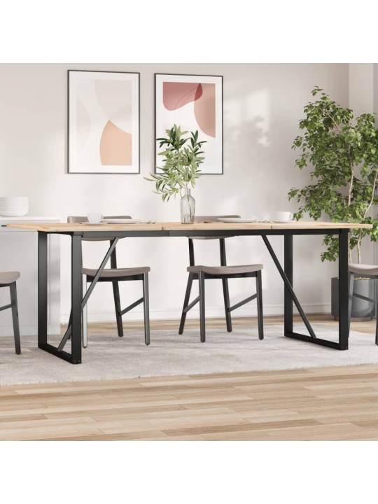 Ruokapöydän jalat o-muoto 160x80x73 cm terästä