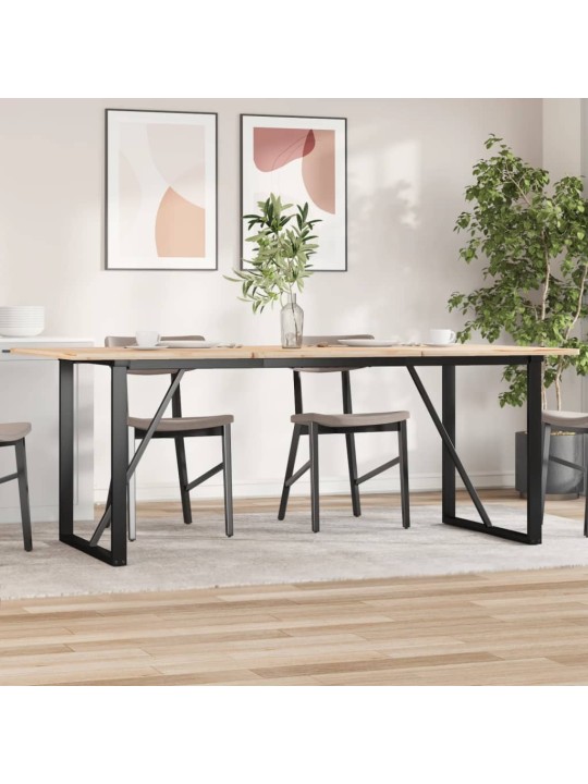 Ruokapöydän jalat o-muoto 180x80x73 cm terästä
