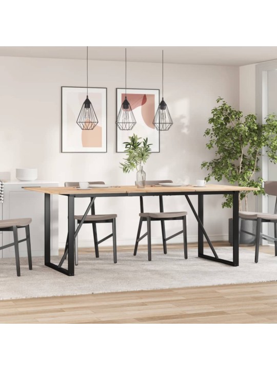 Ruokapöydän jalat o-muoto 180x80x73 cm terästä