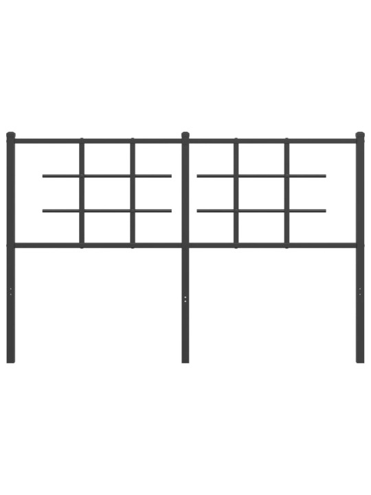 Metallinen sängynpääty musta 135 cm