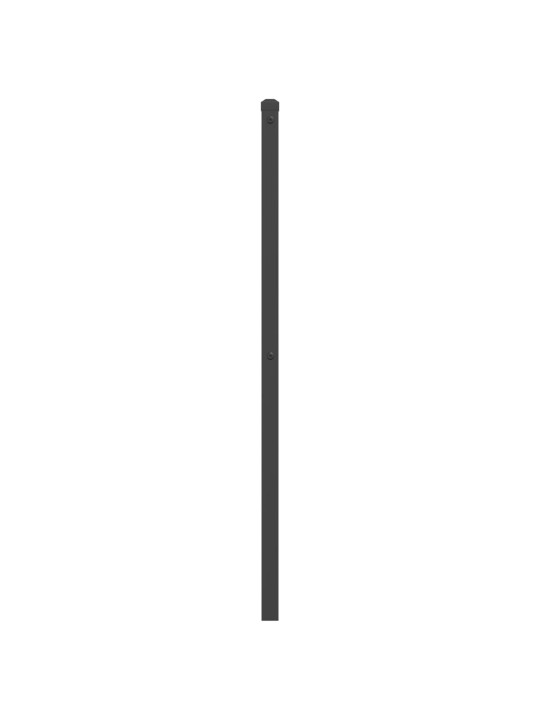 Metallinen sängynpääty musta 135 cm