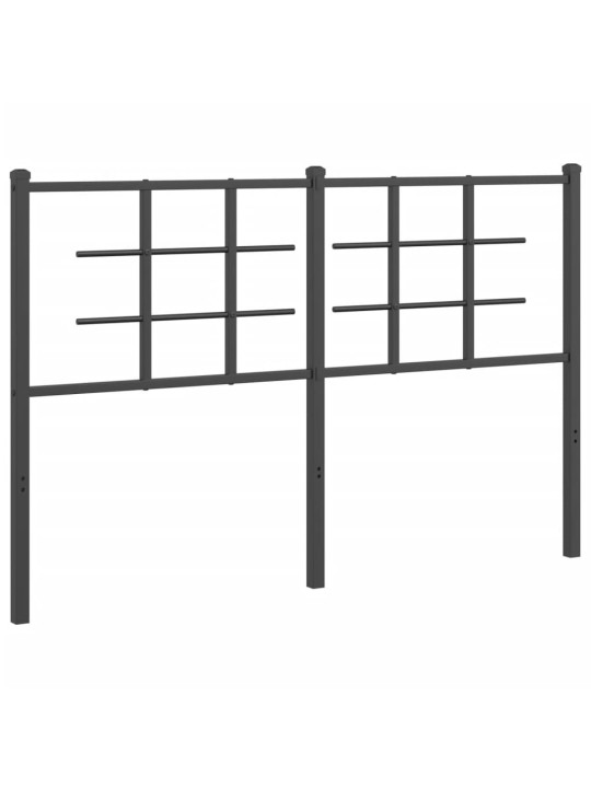 Metallinen sängynpääty musta 140 cm