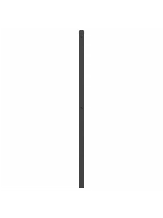 Metallinen sängynpääty musta 140 cm