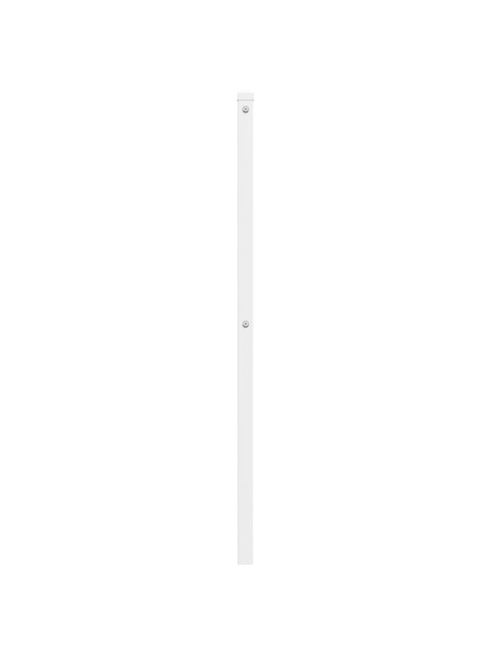 Metallinen sängynpääty valkoinen 135 cm