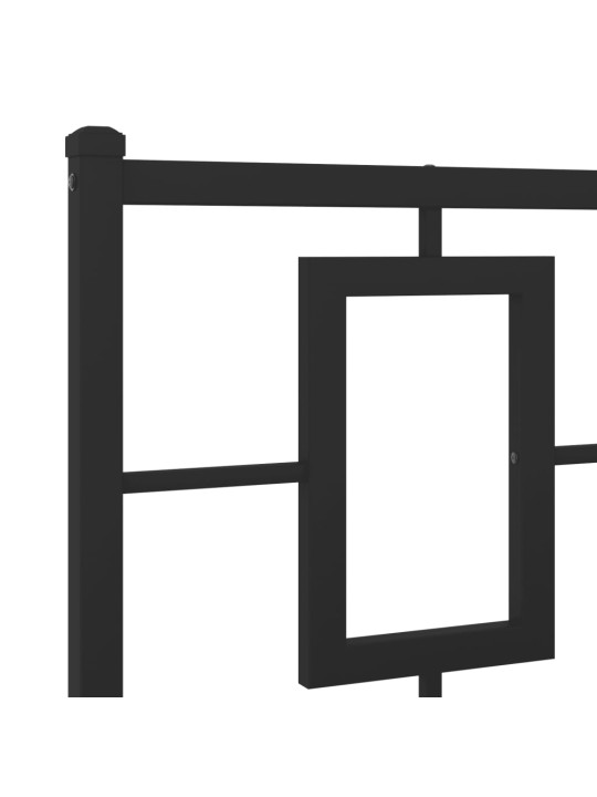 Metallisängynrunko ilman patjaa päätylevy musta 160x200 cm