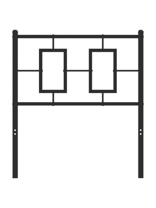 Metallinen sängynpääty musta 80 cm