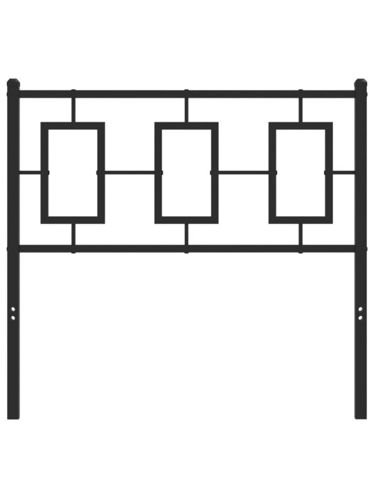 Metallinen sängynpääty musta 90 cm