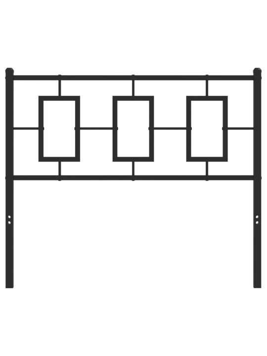 Metallinen sängynpääty musta 100 cm