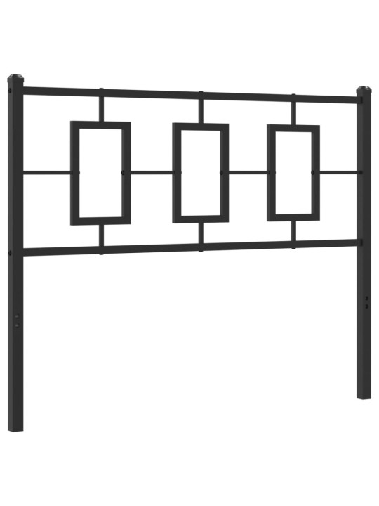 Metallinen sängynpääty musta 107 cm