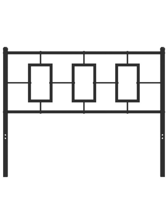 Metallinen sängynpääty musta 107 cm