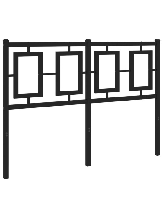 Metallinen sängynpääty musta 120 cm