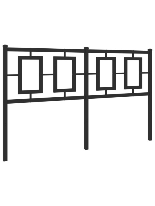 Metallinen sängynpääty musta 135 cm