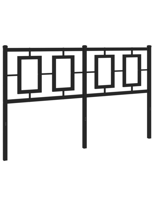 Metallinen sängynpääty musta 135 cm