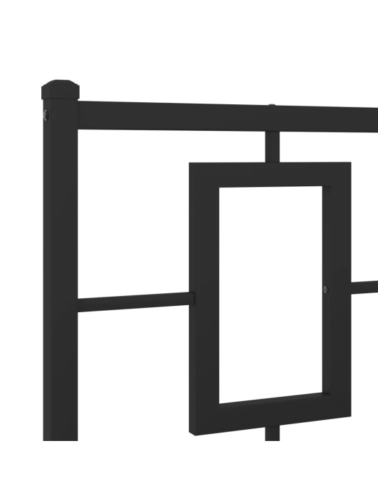 Metallinen sängynpääty musta 140 cm