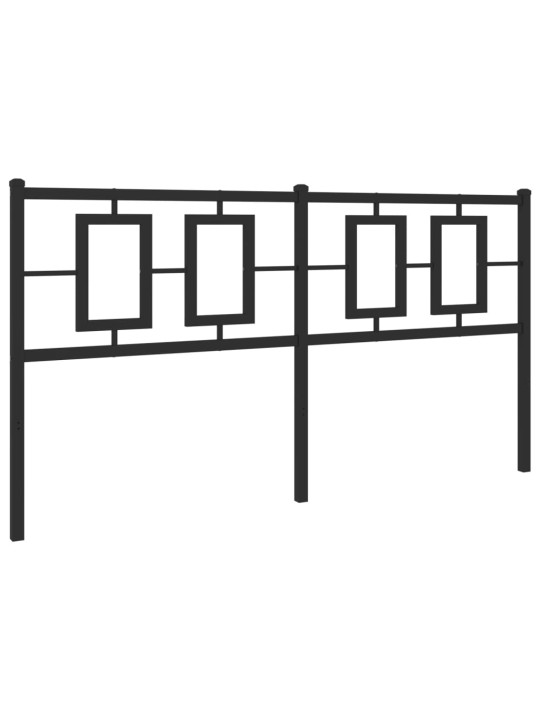 Metallinen sängynpääty musta 150 cm