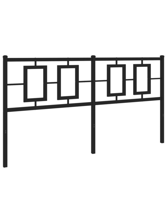 Metallinen sängynpääty musta 150 cm