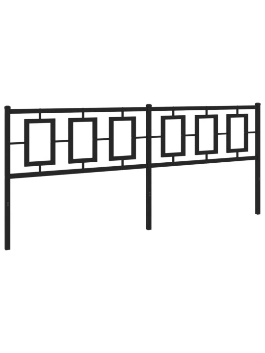 Metallinen sängynpääty musta 193 cm